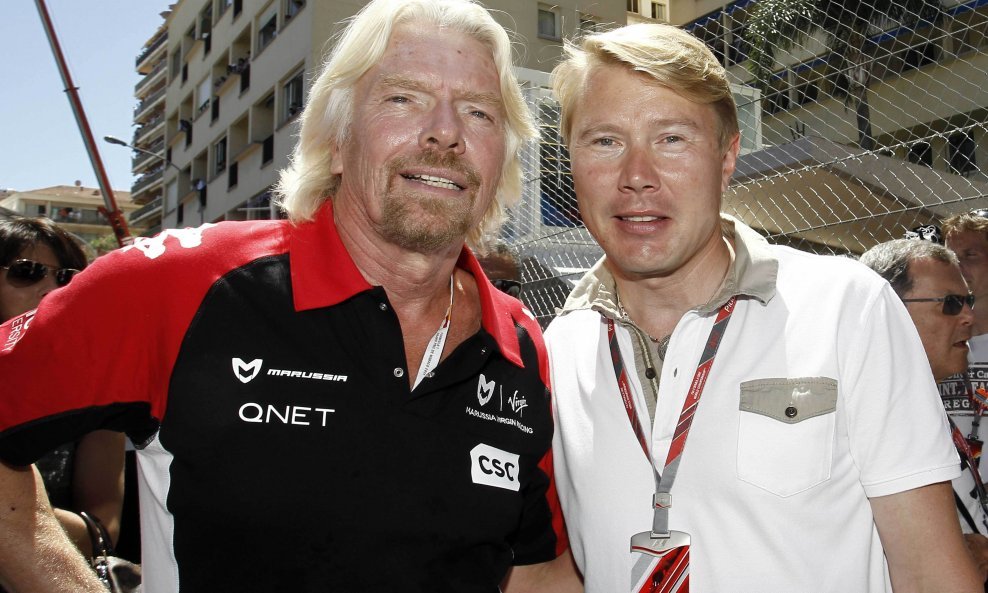 Richard Branson i Mika Hakkinen