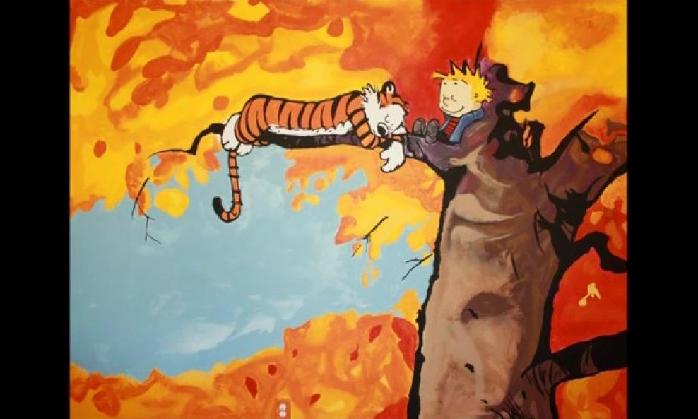 mural Calvin i Hobbes