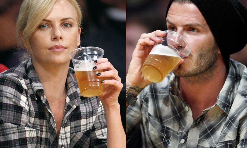 Charlize Theron David Beckham pivica