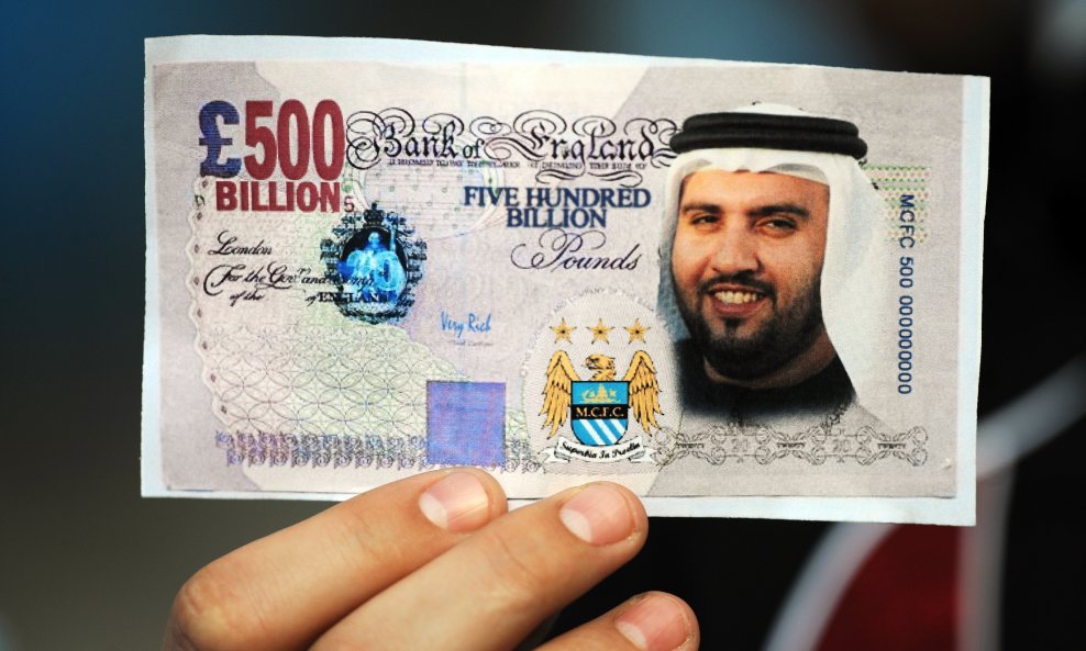 Manchester City šeik Mansour Bin Zayed Al Nahyan novčanica