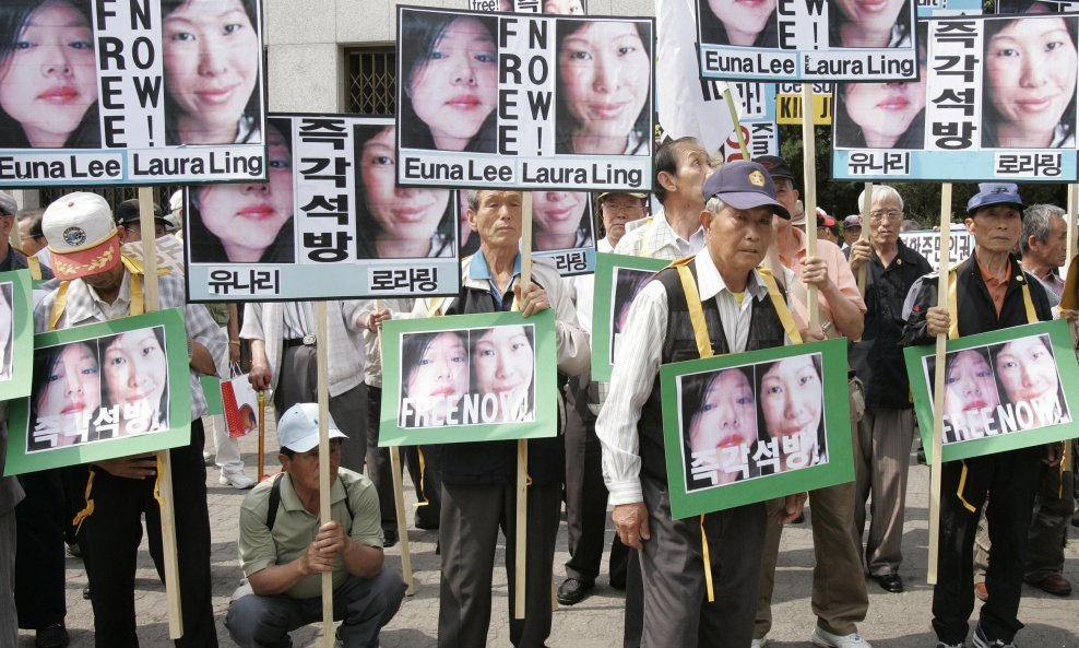 Prosvjed za Euna Lee i Laura Ling