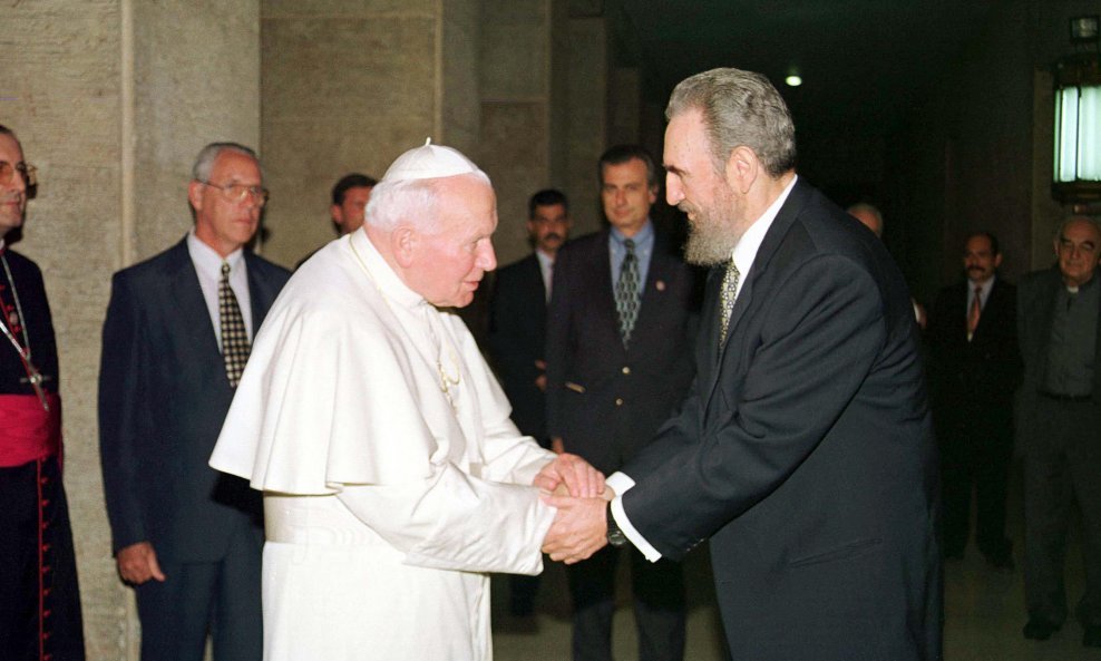 Papa Ivan Pavao Drugi i Fidel Castro