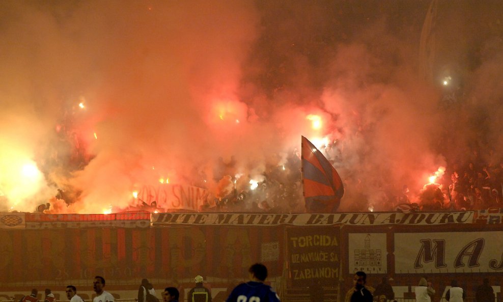 Hajduk - Dinamo, bakljada