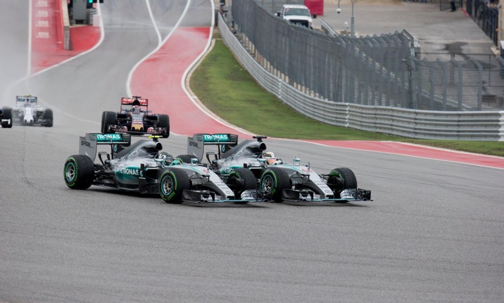 Hamilton i Rosberg - Austin