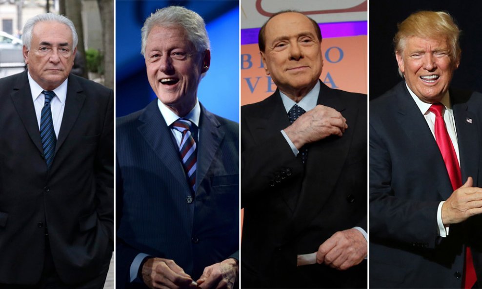 Dominique Strauss-Kahn, Bill Clinton, Silvio Berlusconi, Donald Trump