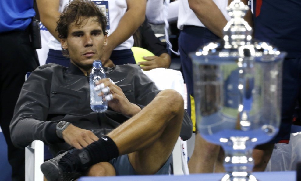 Rafael Nadal trofej US Open