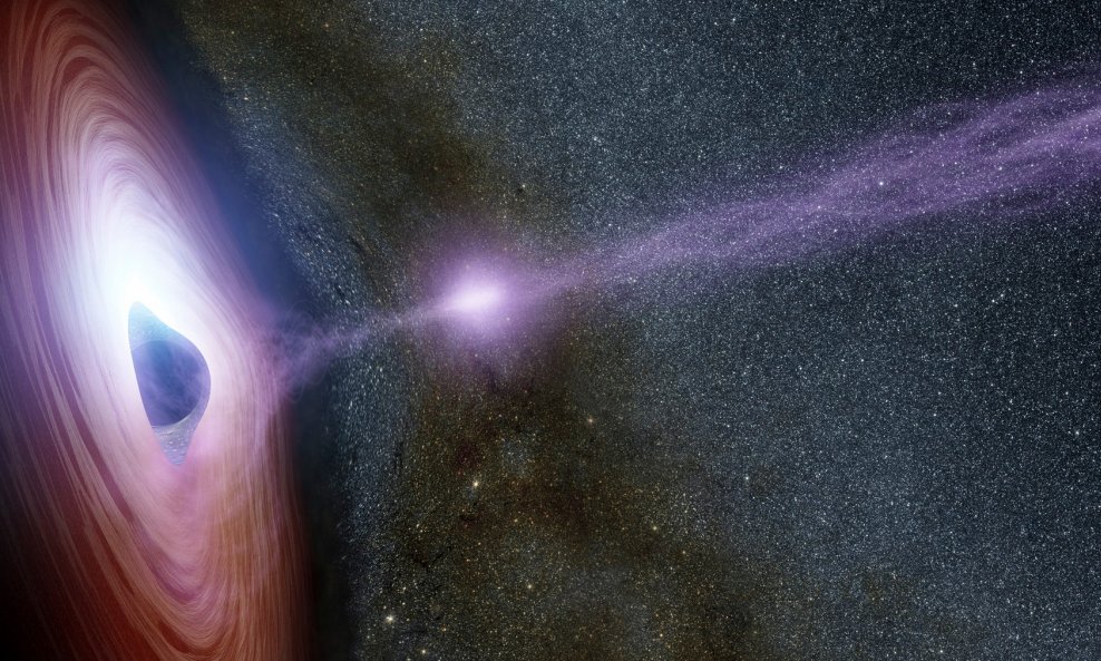 Umjetnički prikaz supermasivne crne rupe