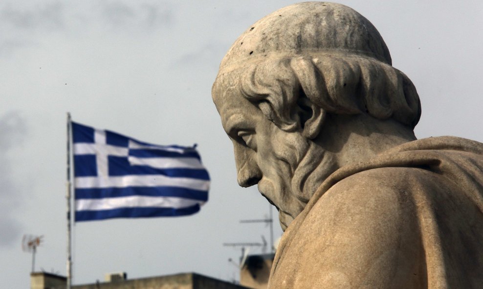 Grčka zastava i mudri Platon