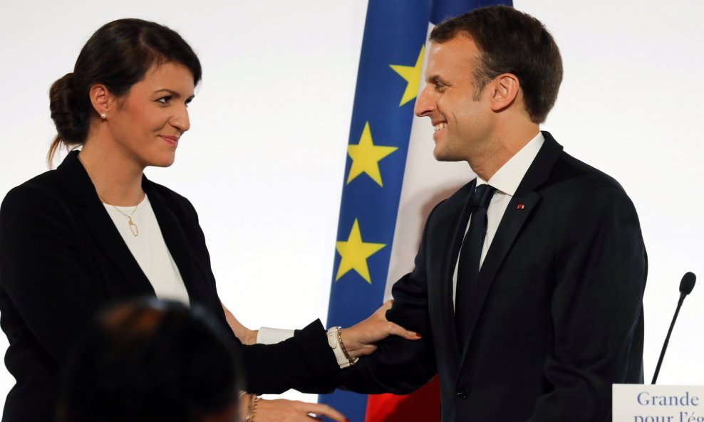 Emmanuel Macron i francuska ministrica za ravnopravnost spolova Marlene Schiappa
