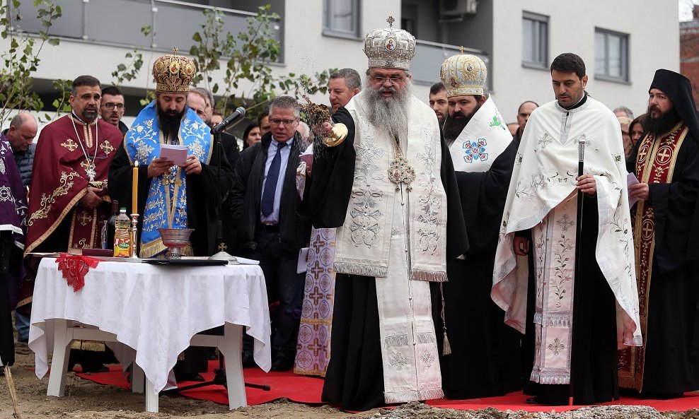 Polaganje kamena temeljca za izgradnju makedonske pravoslavne crkve u Zagrebu