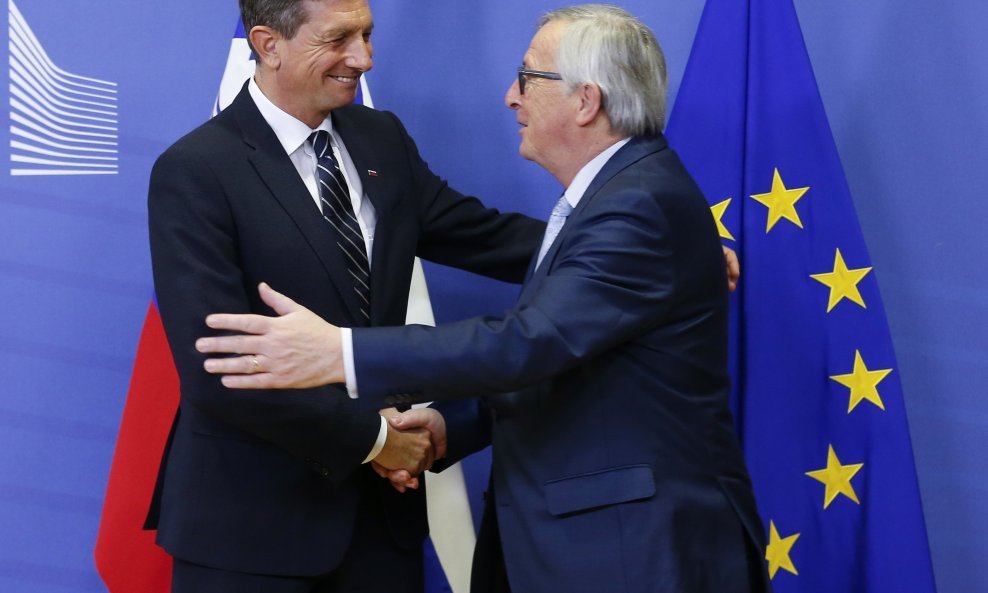 Slovenski predsjednik Borut Pahor i šef Europske komisije Jean-Claude Juncker sastali su se u ponedjeljak u Bruxellesu