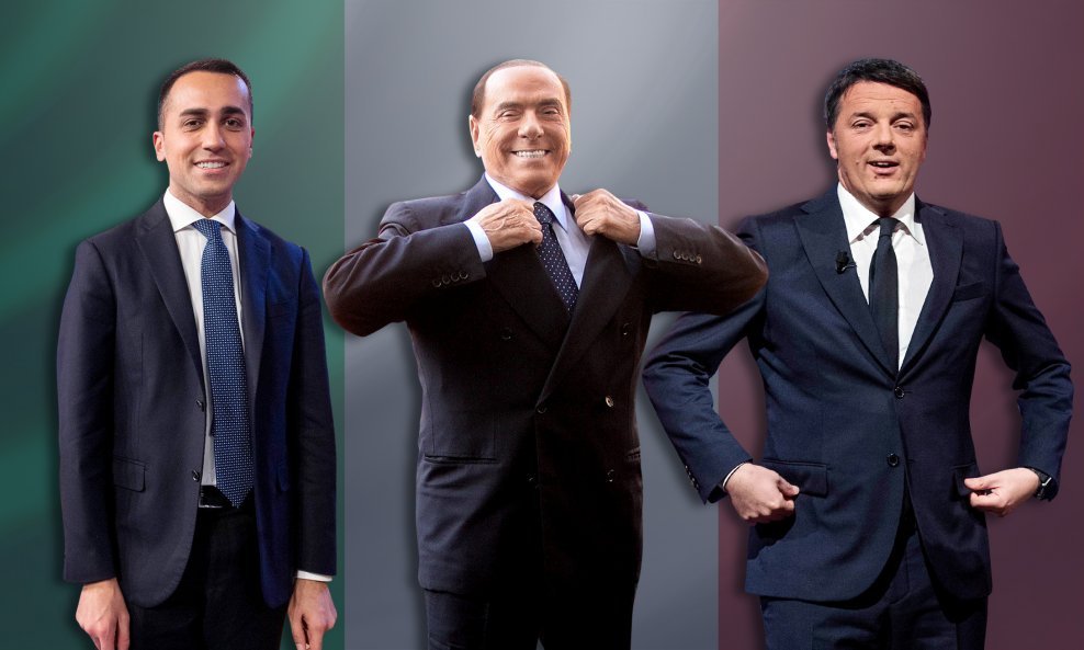 Luigi di Maio, Silvio Berlusconi, Matteo Renzi