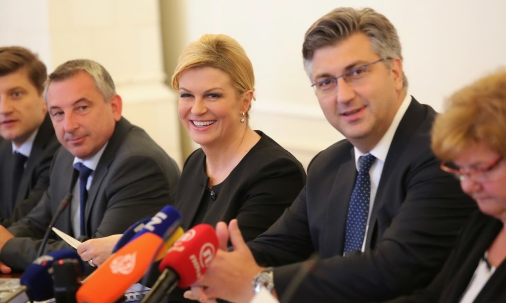 Predsjednica RH Kolinda Grabar Kitarović i premijer Andrej Plenković