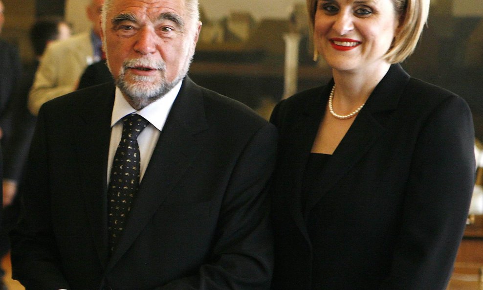 Slavica Banić s predsjednikom Mesićem