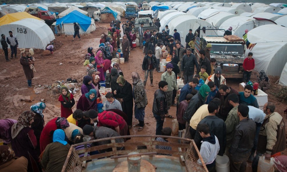 Izbjeglički kamp u Siriji, ilustracija