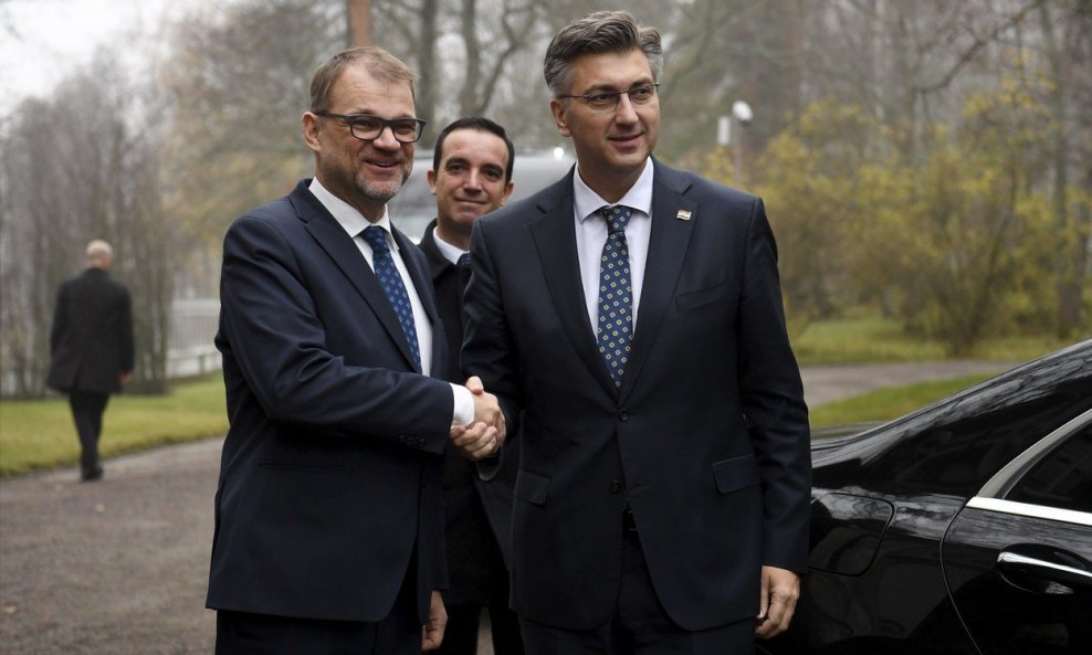Finski premijer Juha Sipila i njegov hrvatski kolega Andrej Plenković