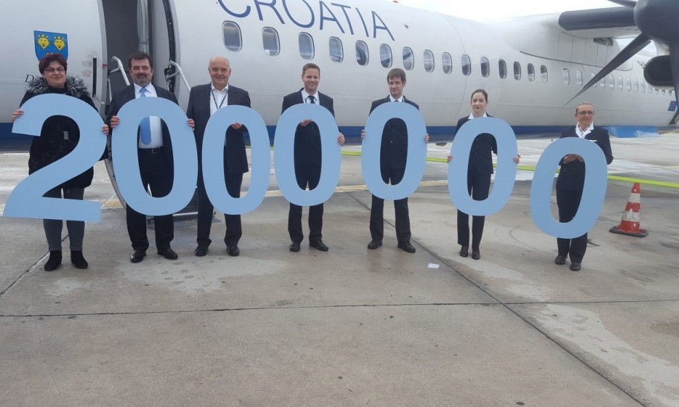 Doček dvomilijunitog putnika Croatia Airlinesa
