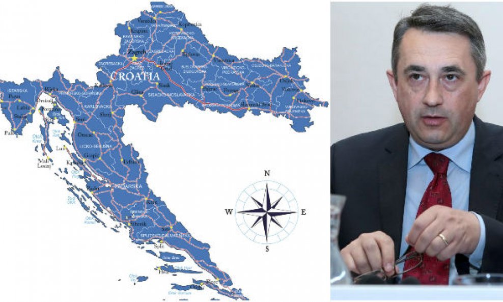 Ivan Koprić mapa Hrvatske