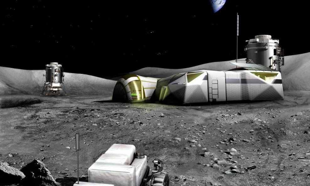 Rudarenje na Mjesecu ključno je za uspostavu stalnih lunarnih baza ili kolonija poput ove kako ju zamišlja Europska svemirska agencija