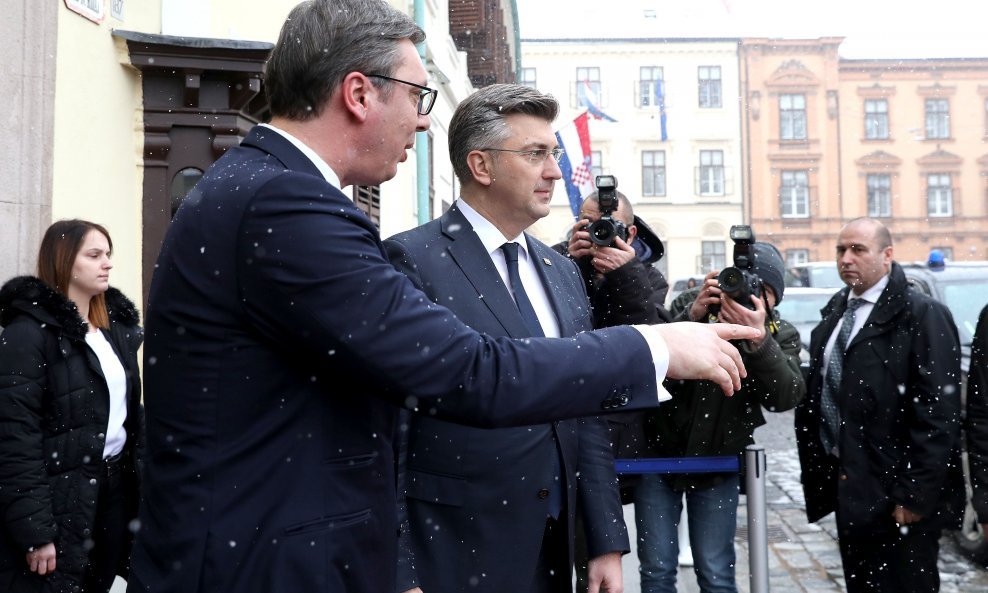 Aleksandar Vučić i Andrej Plenković
