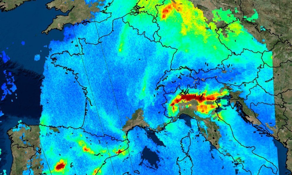 Dušikov dioksid iznad Europe