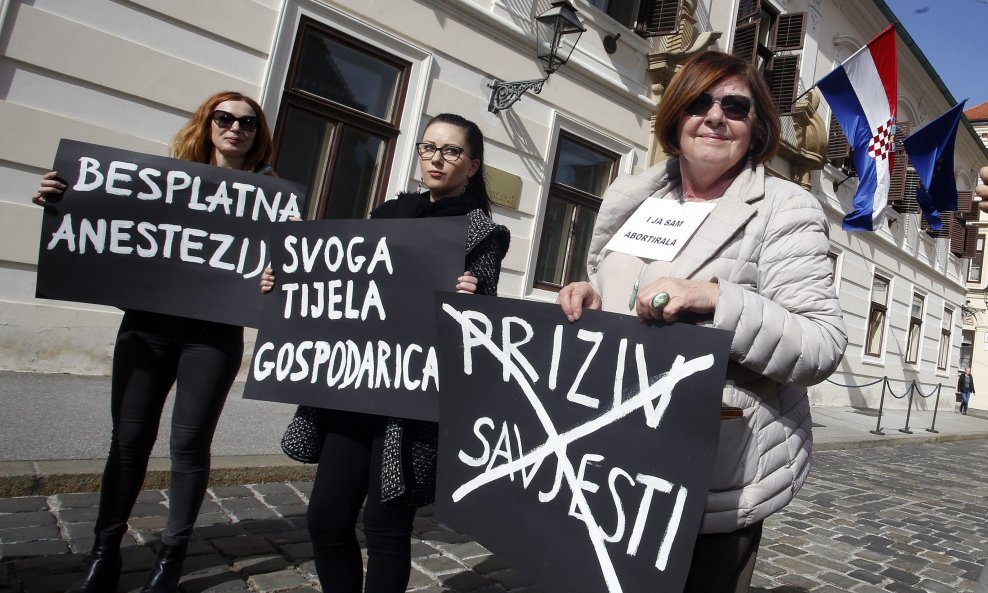 Prosvjed Ženske mreže Hrvatske