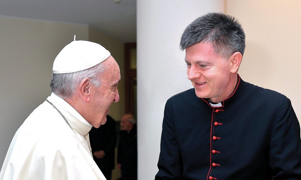 Papa Franjo i mons. Ante Jozić