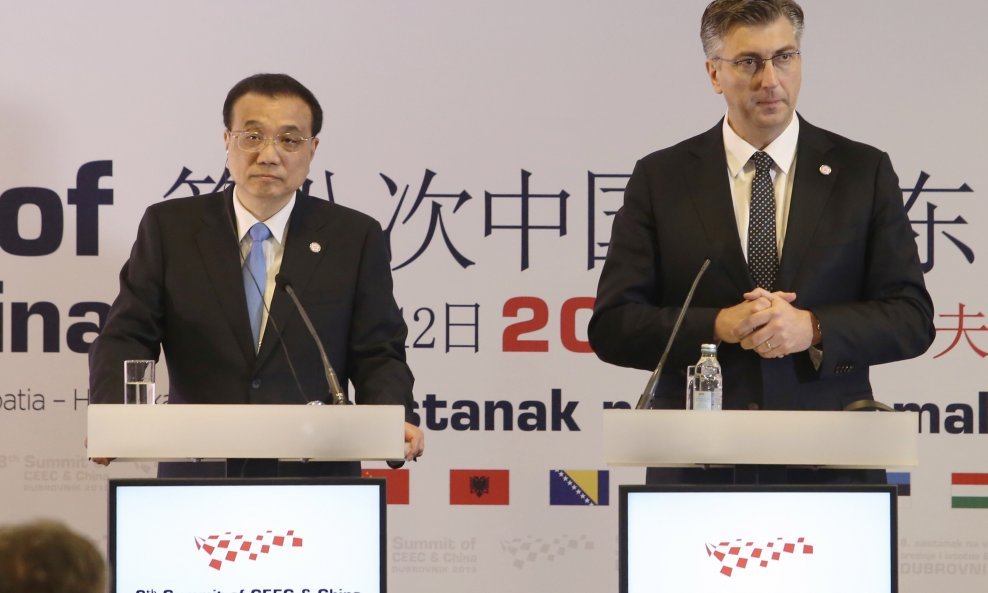 Kineski premijer Li Keqiang i hrvatski predsjednik Vlade Andrej Plenković
