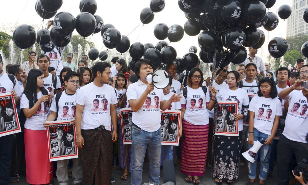 Prosvjed aktivista za oslobođenje reutersovih novinara u Mjanmaru