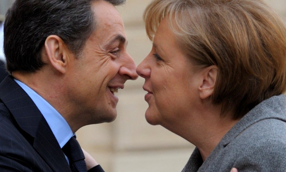 Nicolas Sarkozy i Angela Merkel u ponedjeljak u Parizu