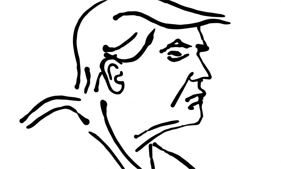 Donald Trump; Ilustracija: Klasja Habjan
