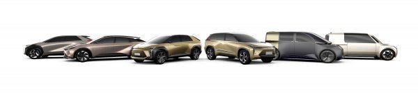 Paleta šest globalnih modela električnih vozila Toyote