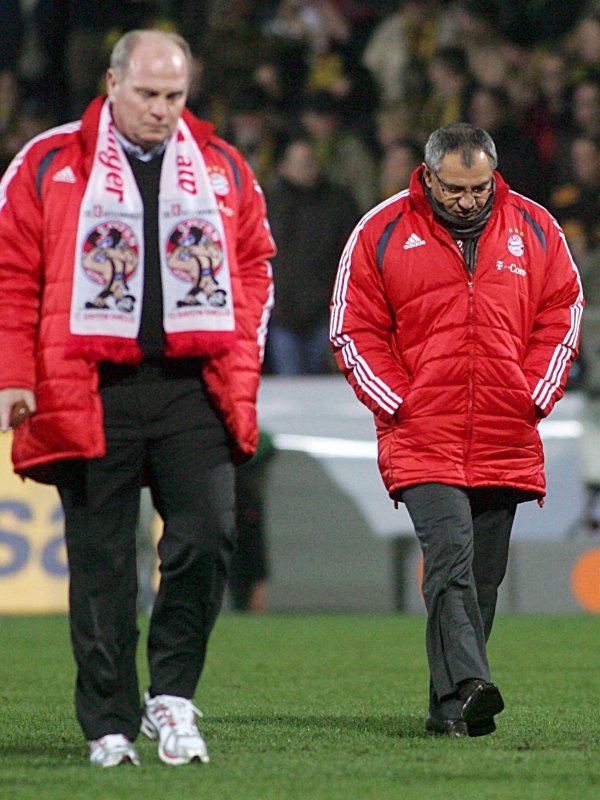 Uli Hoeness i trener Bayerna Felix Magath snimljeni 2006. godine