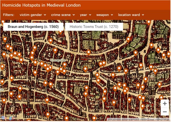Za virtualne detektive: karta brutalnih ubojstava u starom Londonu