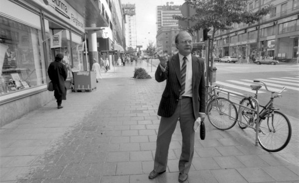 Stieg Engström, zvan Skandia man, u Stockholmu 2. rujna 1986.
