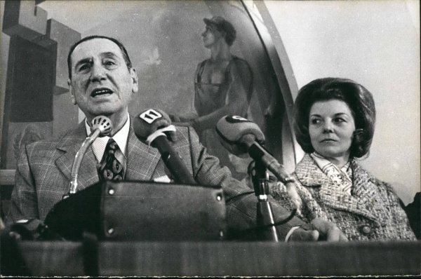 Predsjednik Argentine Juan Domingo Peron s trećom suprugom Isabel Martinez de Peron