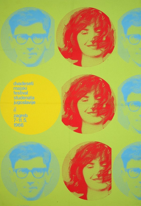 20. majski festival studenata Jugoslavije, plakat, 1966.