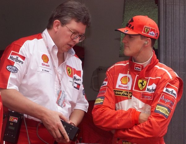Ross Brawn i Michael Schumacher iz vremena kad su surađivali u momčadi Ferrarija