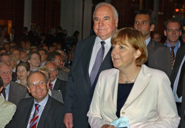 Helmut Kohl i Angela Merkel