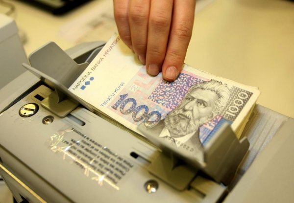 Banka brojač novca novac kune 1000 kuna