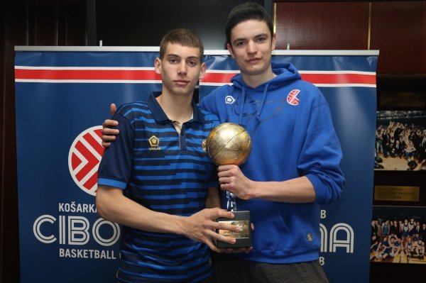 Roko Prkačin i Danko Branković nakon osvajanja juniorske ABA lige 2019. godine
