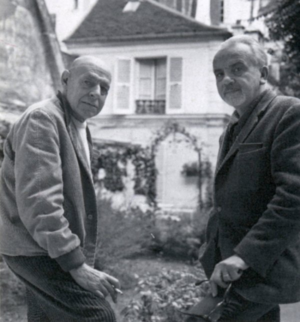 Jean Dubuffet i Slavko Kopač (preuzeto sa hdlu.hr)