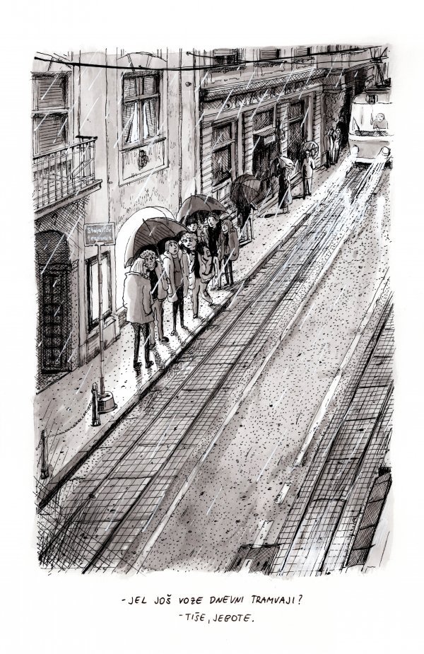 Ilustracija Stipana Tadića iz priče 'Ledo Njofra'