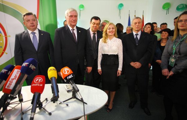 Božidar Pankretić, Josip Friščić i Marijana Petir čekaju izborne rezultate 2011. godine Pixsell/Tomislav Miletić