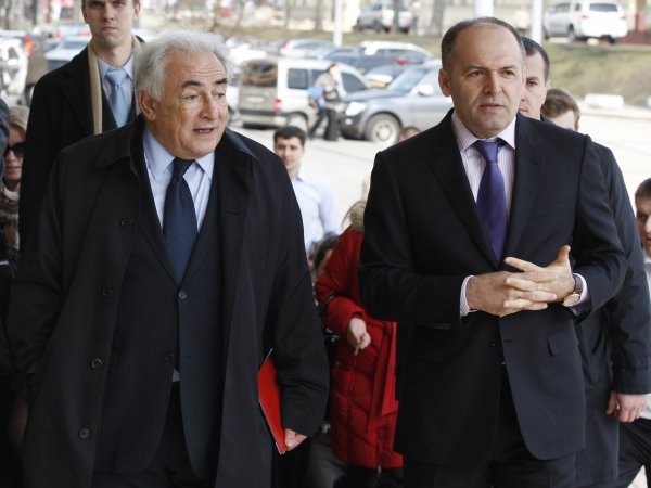 Viktor Pinčuk (desno) i bivši čelnik MMF-a Dominique Strauss-Kahn