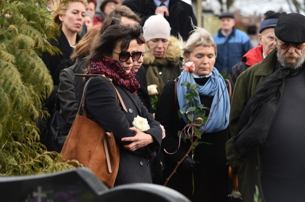 Sophie na sahrani bivšeg supruga Zulawskog u Varšavi 25. veljače 2016.