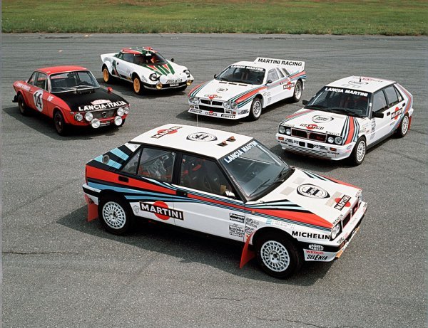 Lancia Fulvia Coupè HF, Lancia Stratos, Lancia Rally 037, Lancia Delta 4WD i Lancia Delta HF Integrale