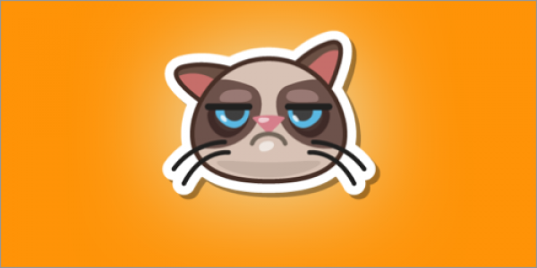 Grumpy Cat ograničena digitalna naljepnica Foursquare Blog