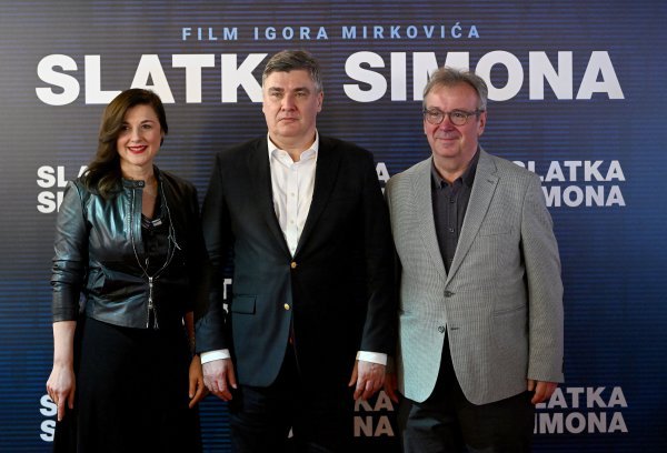 Sanja Musić Milanović i Zoran Milanović na premijeri filma 'Slatka Simona'