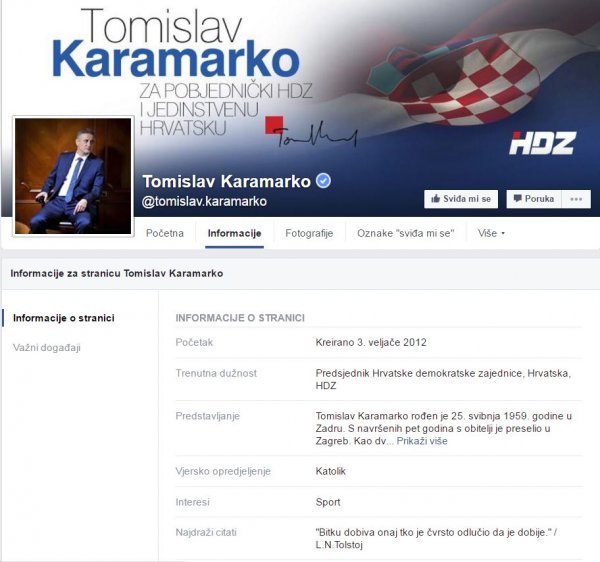Karamarko - šef HDZ-a (i dalje u svojem virtualnom svijetu) Screenshot/FB Tomislav Karamarko